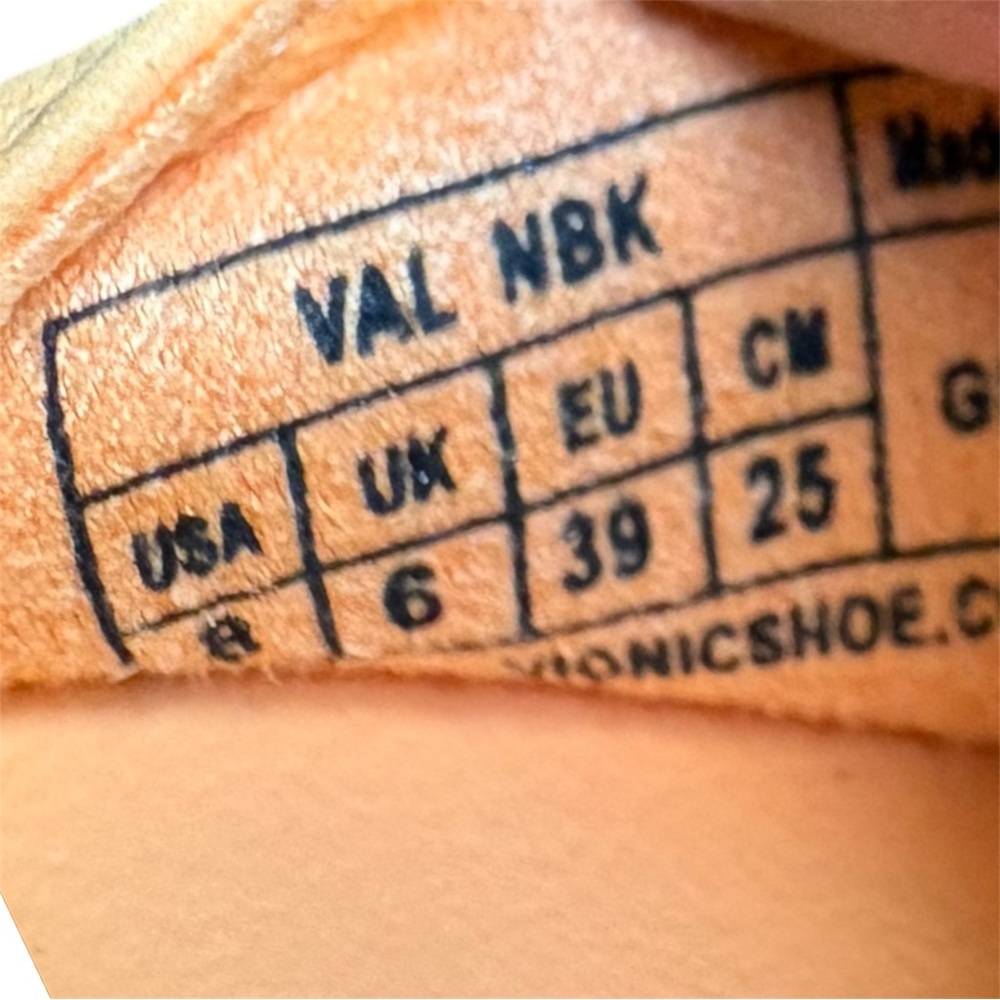 Vionic Orange Leather Slide Sandals - Picture 3 of 14